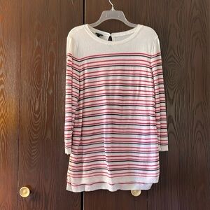 Talbot’s long sleeved white, red, blue sweater. Size Large.